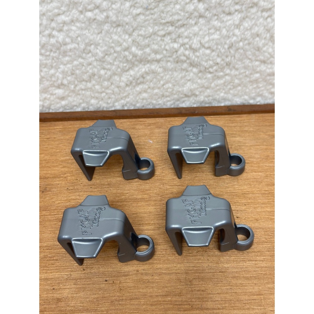 PMCAF Made Pontoon Boat Square Rail Fender Clips Grey 4 Pack - Picture 2 of 4